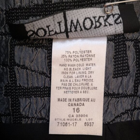 Soft Works Ladies Size 16 Black Made in Canada Full Zip Jacket - Picture 5 of 9